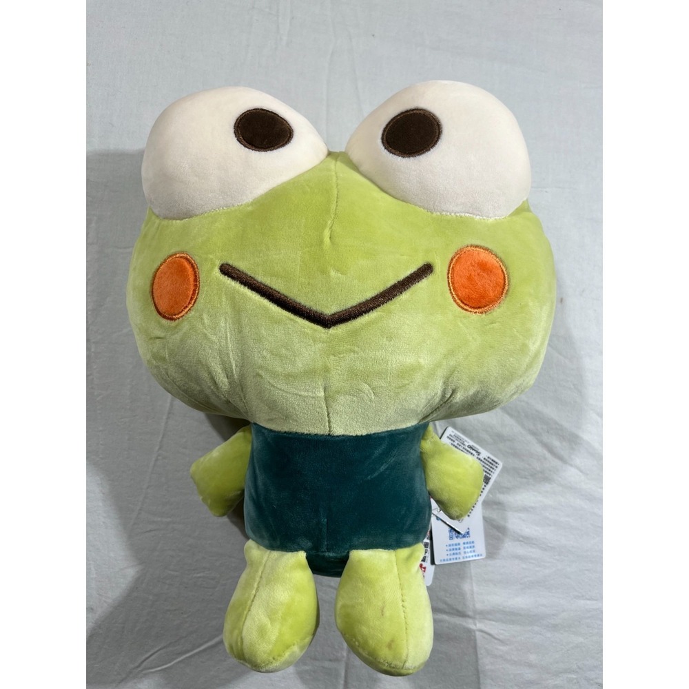 Sanrio Keroppi Corduroy Plush 13" Red Shirt Round1 Exclusive Stuffed Animal New
